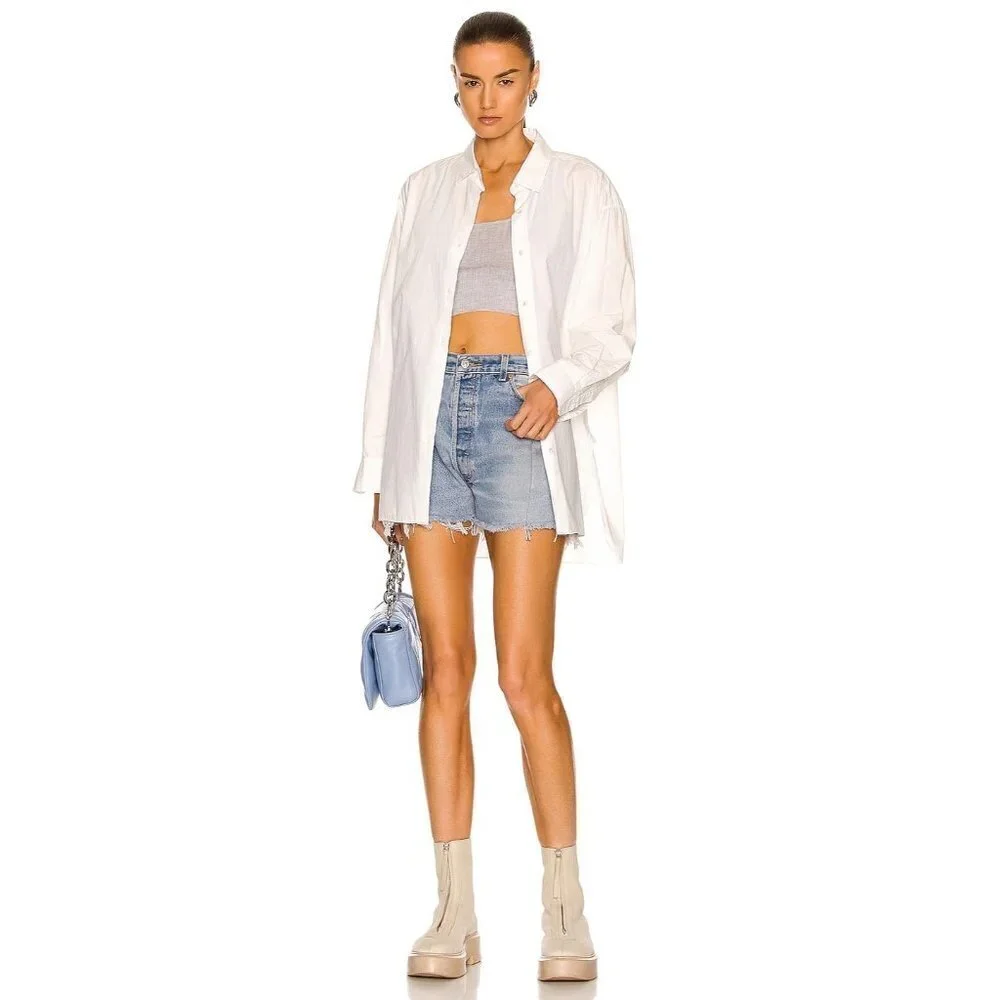 EB Denim OG Jean Denim Shorts in Light Wash 33 New Womens Jeans Revolve